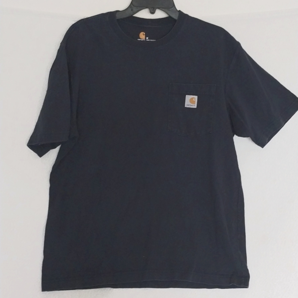 Carhartt Navy blue Pocket Logo Shirt Mens Size M